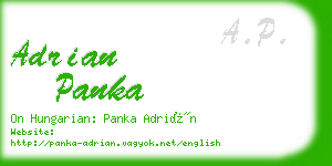 adrian panka business card